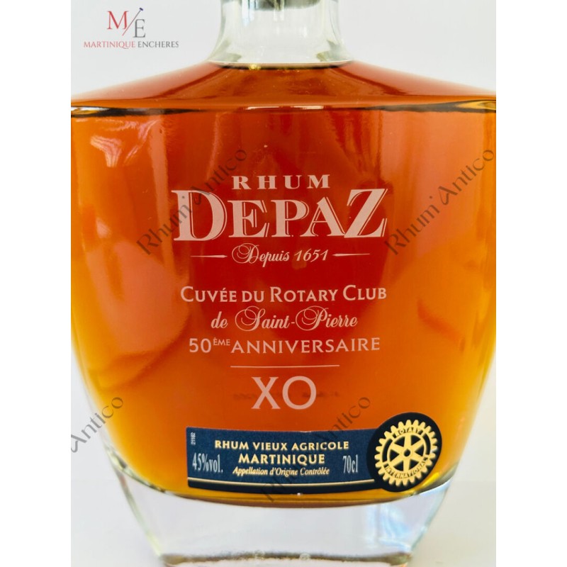 RHUM DEPAZ. CUVEE DU ROTARY CLUB DE SAINT-PIERRE - 50EME ANNIVERSAIRE.