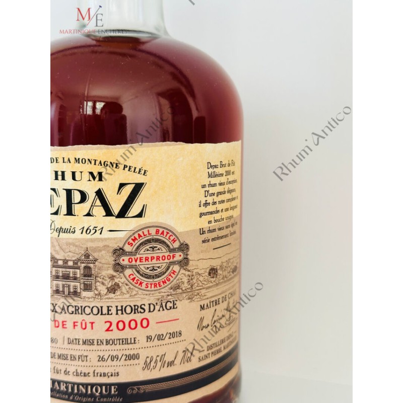 DEPAZ. BRUT DE FUT 2000. HORS D'AGE.