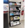 1 étagère en fibres de bois et métal 1 gondole à magazines