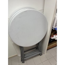 1 lot de 4 mange-debout en métal et résine