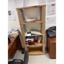 1 étagère métallique et fibres de bois 4 niveaux