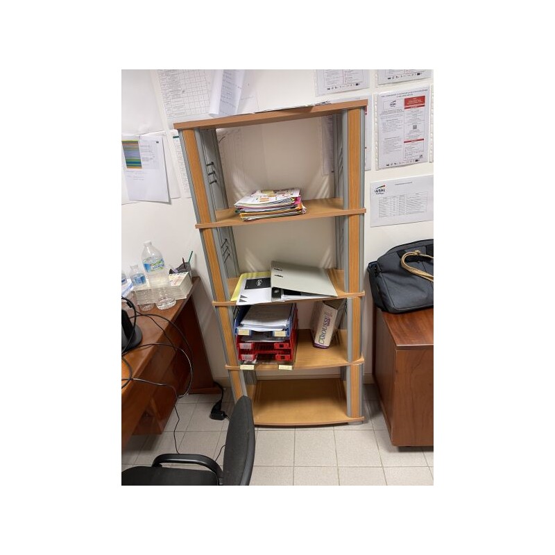 1 étagère métallique et fibres de bois 4 niveaux