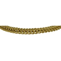 Collier chokker en or jaune 750 millièmes (18K) à mailles américaines, fermoir à cliquet et à sécurité. Poids : 21,56 g Longueur