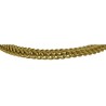 Collier chokker en or jaune 750 millièmes (18K) à mailles américaines, fermoir à cliquet et à sécurité. Poids : 21,56 g Longueur