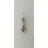 Pendentif en or gris 750 millièmes (18K) orné d'un diamant en brillant 0,04 cts environ. Vers 1970 dans le goût des années 1920.