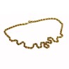 Intéressant double collier torsadé en or jaune 750 millièmes (18K) composé de deux ras-de-cou avec leurs fermoirs respectifs. Po