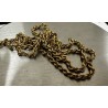 Sautoir torsade mailles cordes en or jaune 750 millièmes (18K). Poids : 14,40 g. Longueur : 74 cm.