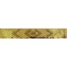 Bracelet manchette en or jaune 750 millièmes (18K) à mailles plates partiellement rehaussées d'un motif fleuri répété en incisio