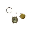 Elément de boîtier de montre en or jaune 750 millièmes (18K) et circulaire, numéroté 2229C. Poids : 5 g Boîtier de montre en or 