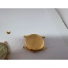Elément de boîtier de montre en or jaune 750 millièmes (18K) et circulaire, numéroté 2229C. Poids : 5 g Boîtier de montre en or 