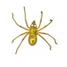 Broche araignée en or jaune 750 millièmes (18K), une pépite retenue par les pédipalpes, ceux-ci tout comme les pattes travaillée