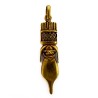 Pendentif oblong en or jaune 750 millièmes (18K). Poids : 1,80 g