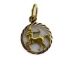 Médaille sagittaire en or jaune 18K ajouré Poids : 1g Médaille en or jaune 18K Sagittaire en relief Poids :1,32g