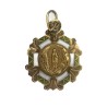 Pendentif en or jaune 18K à l'effigie de la Vierge Marie poids : 1,17g Petite médaille à pans coupés à la Vierge en buste en or 