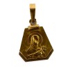 Pendentif en or jaune 18K à l'effigie de la Vierge Marie poids : 1,17g Petite médaille à pans coupés à la Vierge en buste en or 