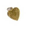 Pendentif coeur en or jaune 18K Poids : 1,37g Petit pendentif Saint Georges tuant le dragon en or jaune 18K Poids : 0,79g Petite