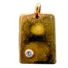 Pendentif coeur en or jaune 18K Poids : 1,37g Petit pendentif Saint Georges tuant le dragon en or jaune 18K Poids : 0,79g Petite