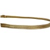 Collier en or jaune 750 millièmes (18K) à maille plate à la manière de la vannerie. Fermoir à cliquet et sécurité. Poids : 45,60