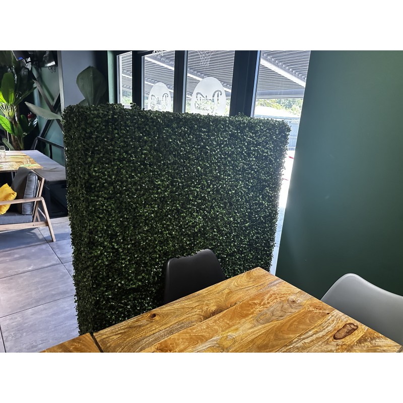 3 murs végétaux artificiels formant haies décoratives