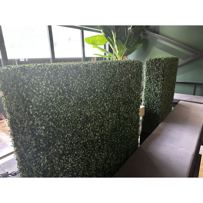 3 murs végétaux artificiels formant haies décoratives