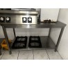 1 table chef en inox avec entrejambe H : 85 cm - L : 140 cm - Pr :70 cm