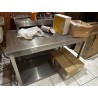 1 table chef en inox avec entrejambe H : 73 cm - L : 120 cm - Pr :60 cm