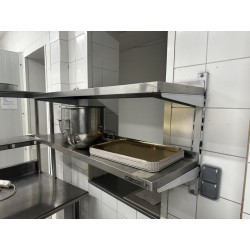 1 rayonnage suspendu CASSELIN en inox H : 120 cm - Pr : 35 cm