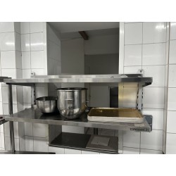 1 rayonnage suspendu CASSELIN en inox H : 120 cm - Pr : 35 cm