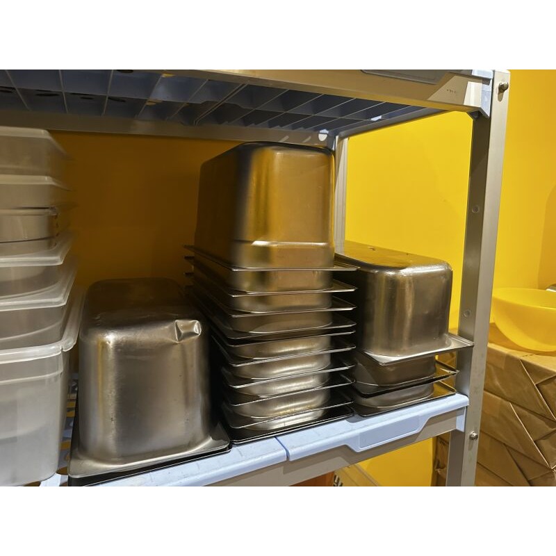 25 bacs gastro dépareillés en inox