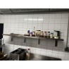 1 étagère suspendue en inox Longueur : 180 cm environ (anc ref 61/67)