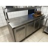 1 tour rehaussée et réfrigérée 3 portes en inox CASSELIN avec étagère chauffante (anc ref 58/73)