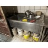 1 évier en inox 2 bacs