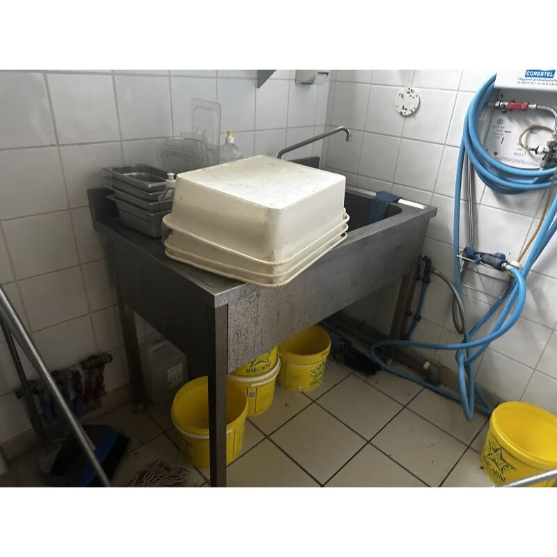 1 évier 1 bac en inox