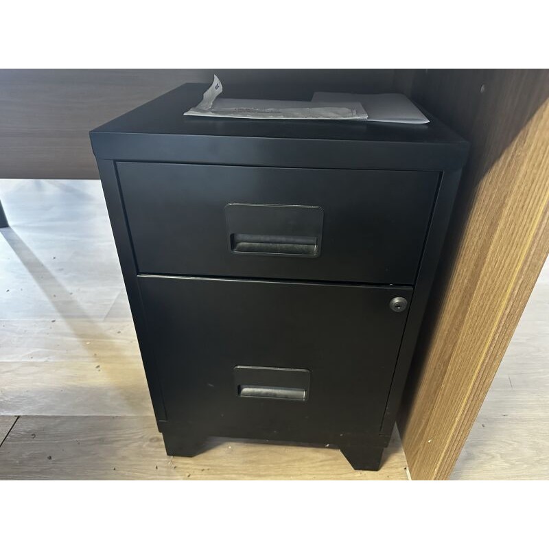 1 meuble de rangement en métal ouvrant à 2 tiroirs