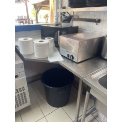 1 plan de travail en inox d'angle