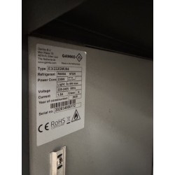 1 arrière-bar réfrigéré 3 portes vitrées GAMKO Type E3/222GMU84, année 2020