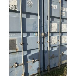 1 container bleu dernier voyage, environ 20 pieds année 2002
