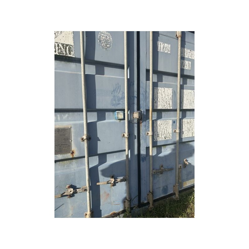 1 container bleu dernier voyage, environ 20 pieds année 2002