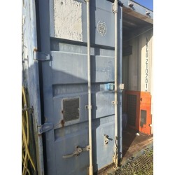 1 container bleu dernier voyage, environ 20 pieds