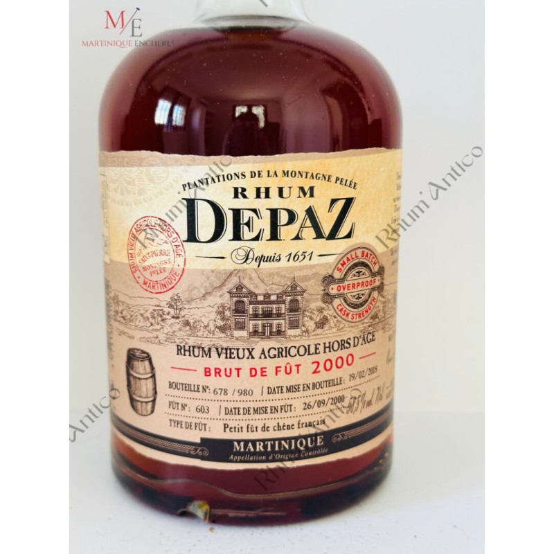 DEPAZ. BRUT DE FUT 2000. HORS D'AGE.