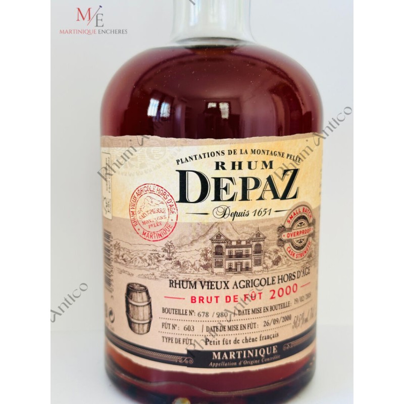 DEPAZ. BRUT DE FUT 2000. HORS D'AGE.