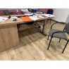 1 bureau en stratifié bois et métal